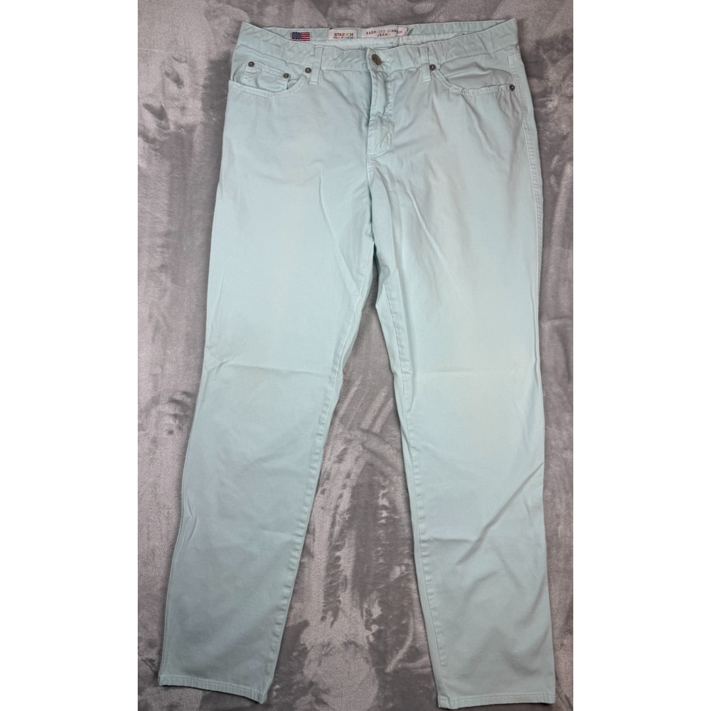 Fabrizio Gianni Jeans‎ Women's Cotton Stretch Slim-Fit Jeans | Baby Blue Size 12